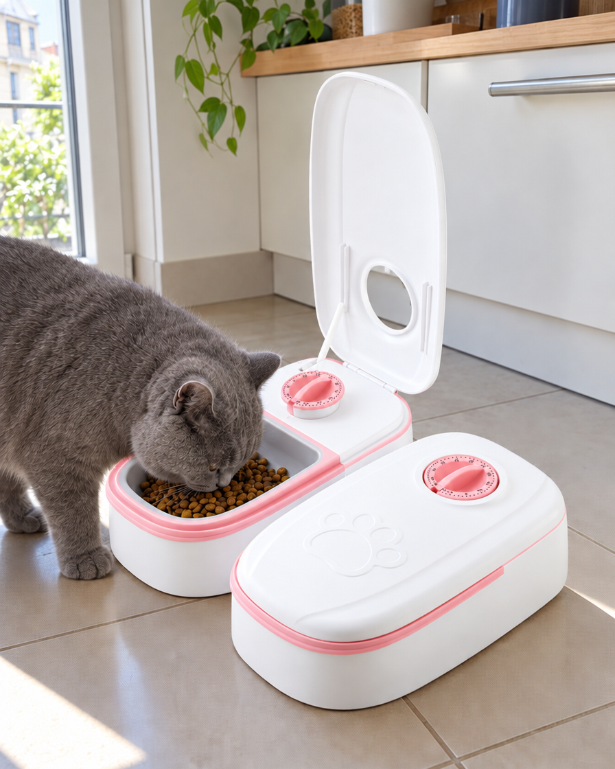 Distributeur Gravité Repas Tranquille – coloris Rose