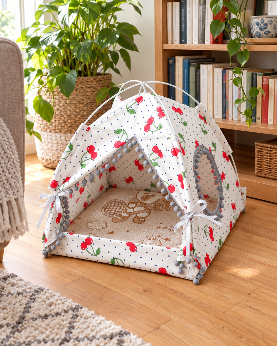 Tente Cabane Petit Camp – coloris Cerises