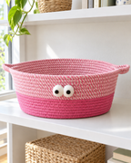 Panier Tressé Frimousse – coloris Rose