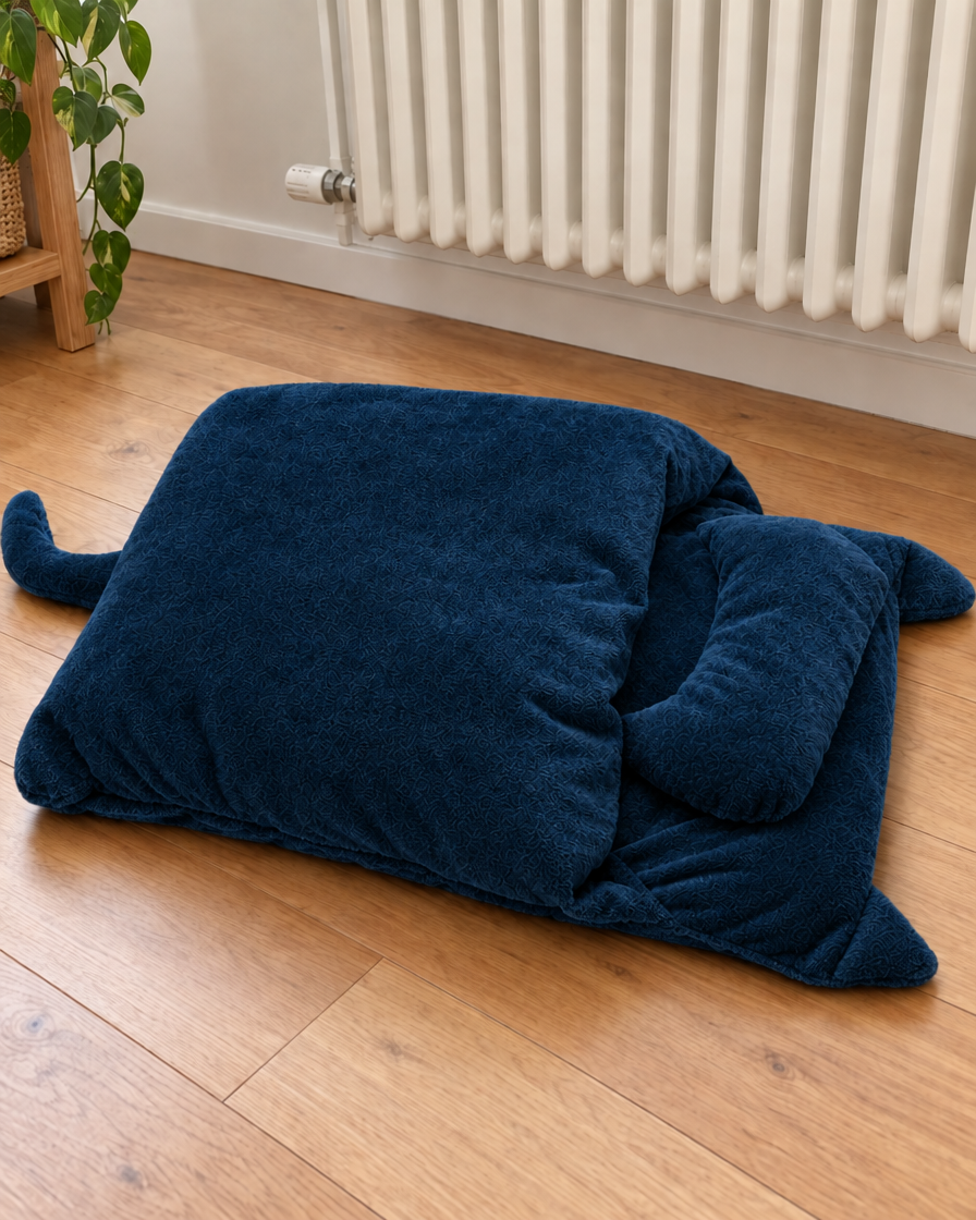 Sac de Couchage Cachette Velours – coloris Bleu