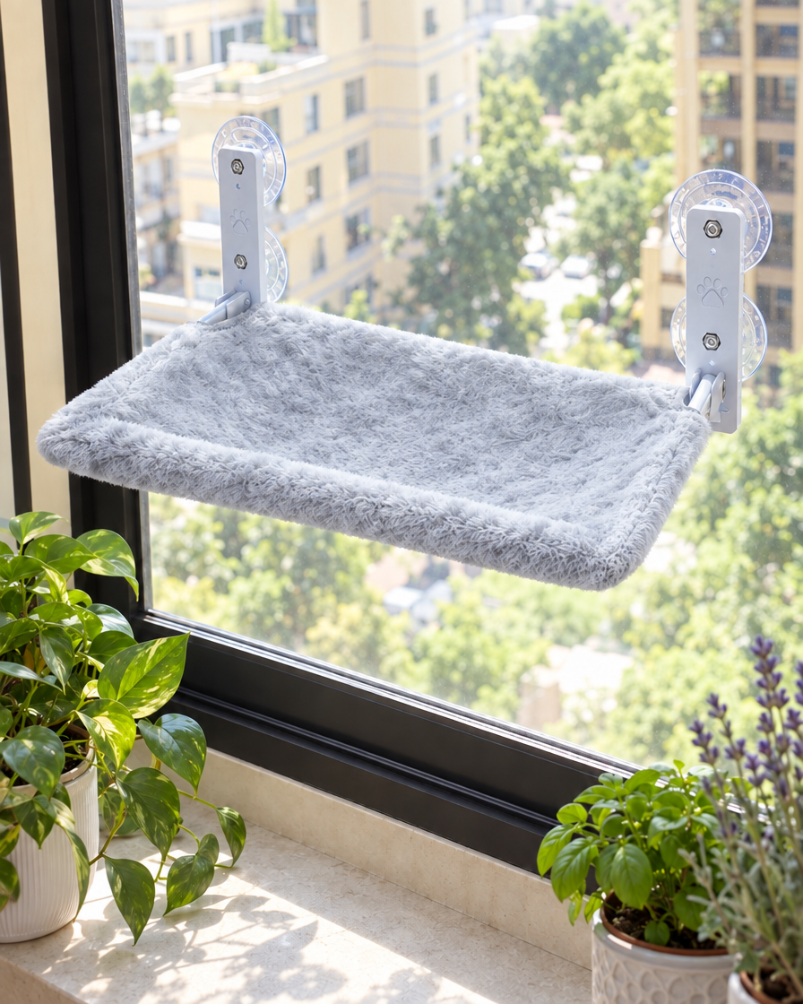 Hamac Fenêtre Bain de Soleil – coloris Peluche