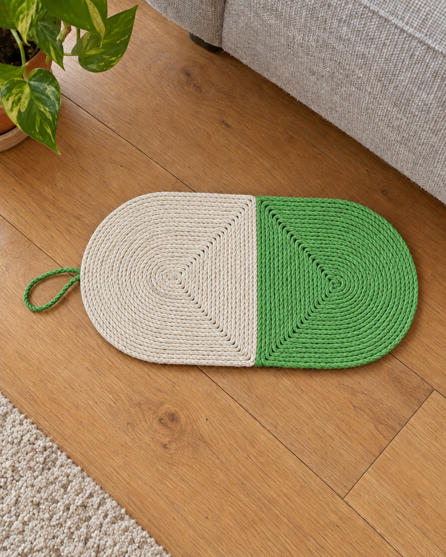 Tapis Griffoir Sisal Galet – coloris Vert