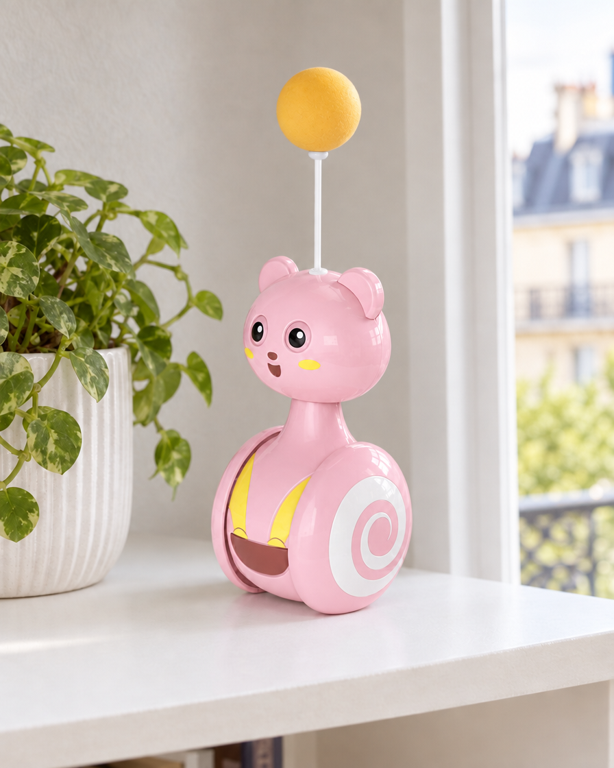 Culbuto Ourson Taquin – coloris Rose