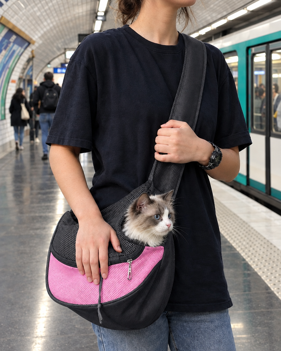 Sac Bandoulière Filet Aéré – coloris Rose