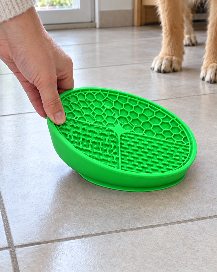 Gamelle Lente Silicone Spirale – coloris Vert