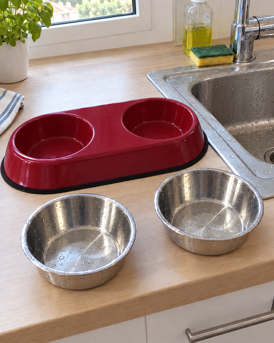 Double Gamelle Inox Bistrot – coloris Bordeaux
