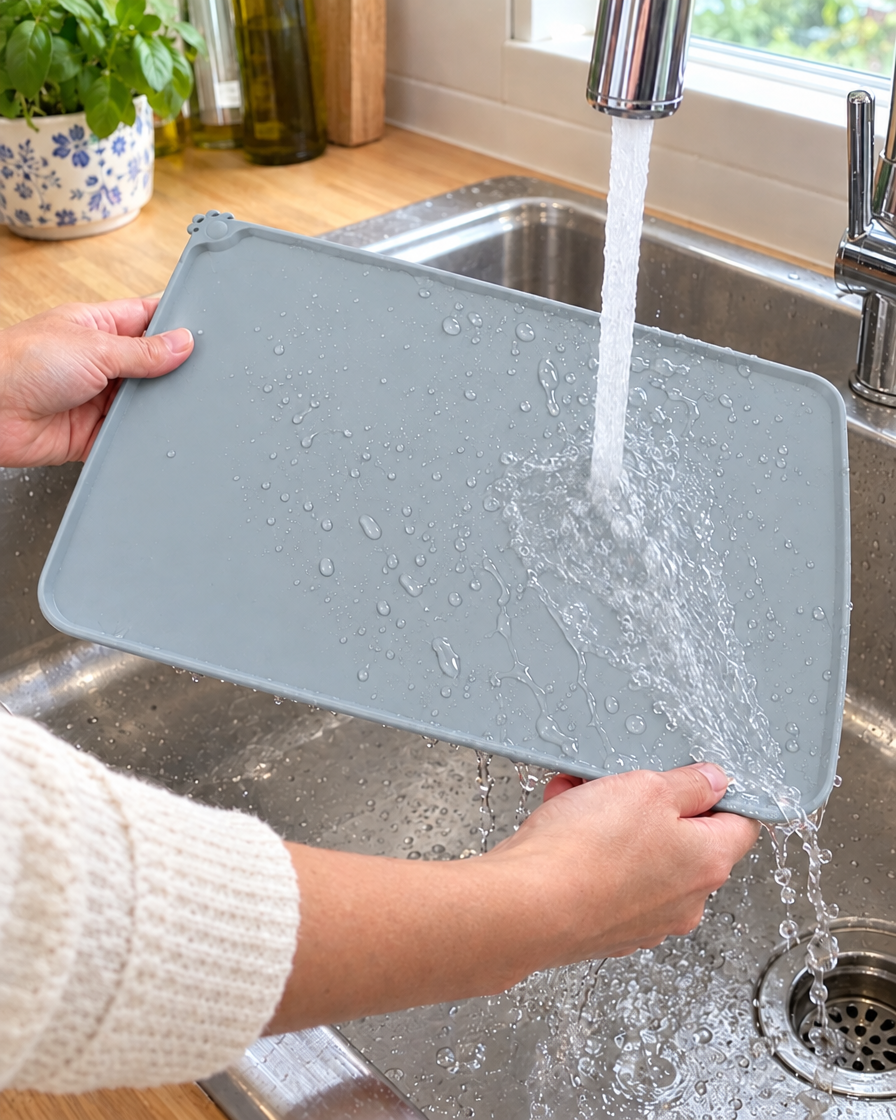 Tapis de Repas Silicone Propre – coloris Gris