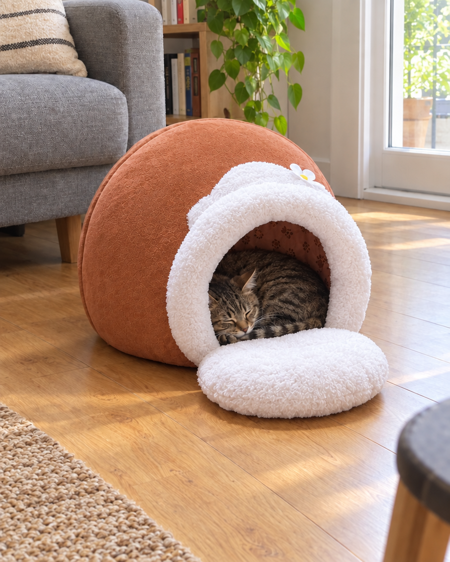 Lit Igloo Cocon – coloris Marron