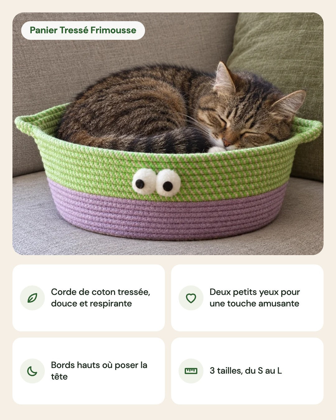 Panier Tressé Frimousse – points forts