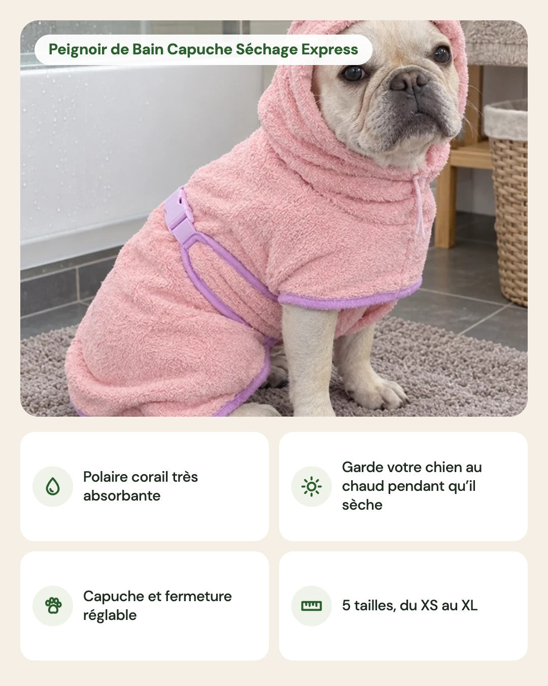 Peignoir de Bain Capuche Séchage Express – points forts