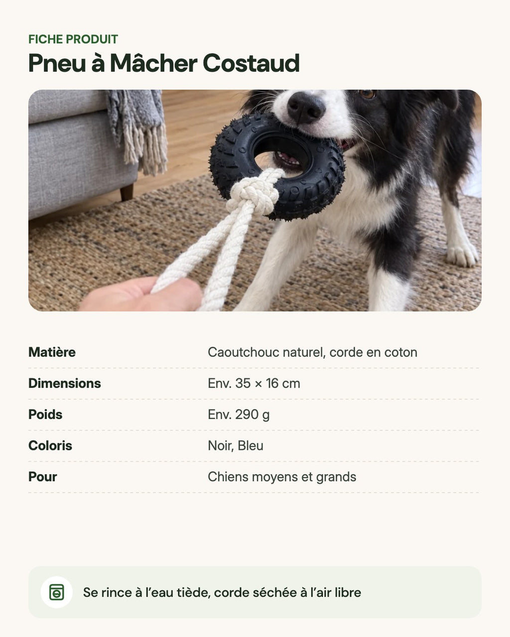 Pneu à Mâcher Costaud – fiche produit
