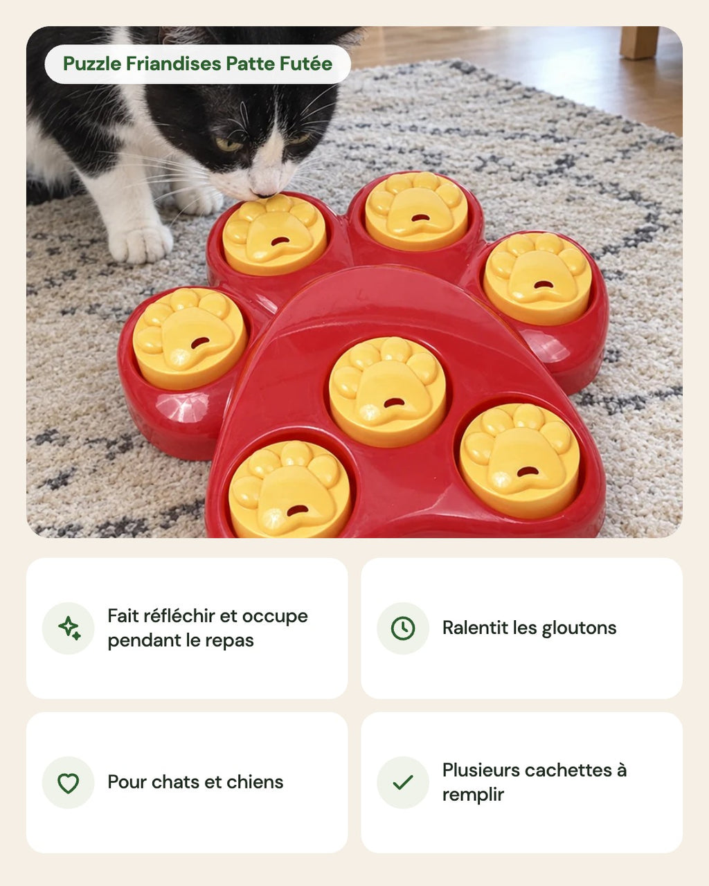 Puzzle Friandises Patte Futée – points forts