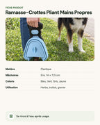 Ramasse-Crottes Pliant Mains Propres – fiche produit