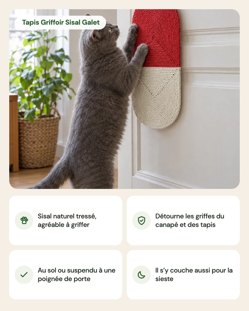 Tapis Griffoir Sisal Galet – points forts