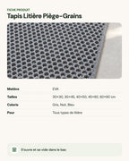 Tapis Litière Piège-Grains – fiche produit