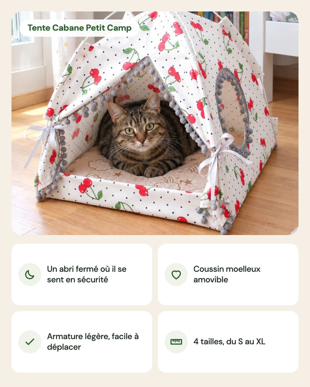 Tente Cabane Petit Camp – points forts